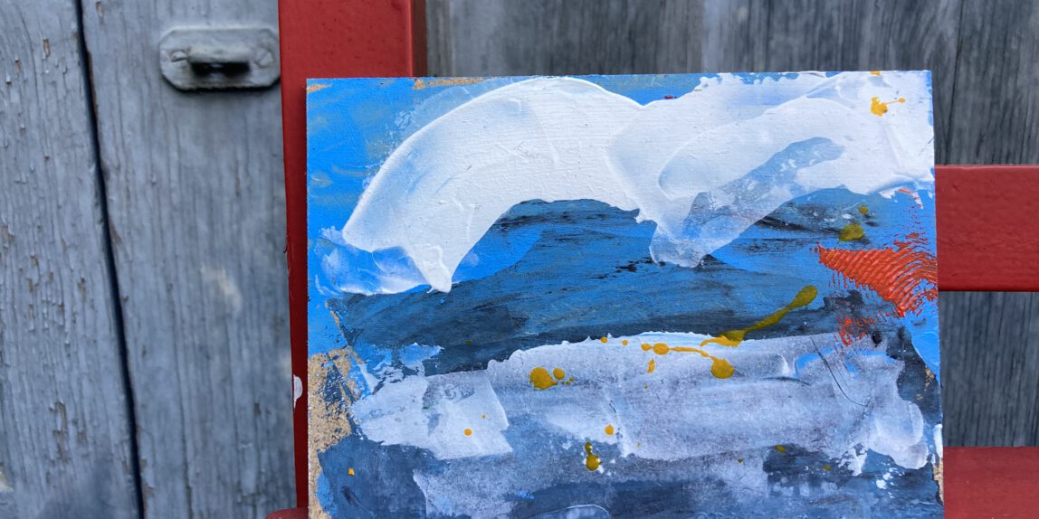 Malerei in Schichten im Atelier Anke Sebening