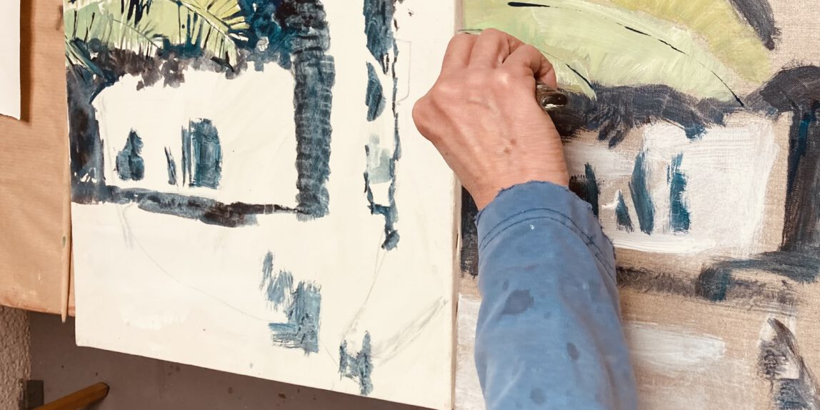 Malen im Atelier Sebening